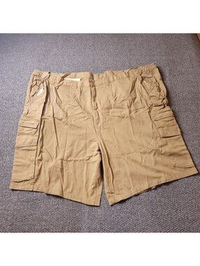 KingSize Cargo Shorts Mens 64 Big Tall Tan Chino LL Outdoor Elastic Utility RL